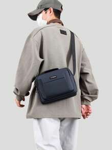 男士简约休闲斜挎包，尼龙斜挎包，纯色轻便小手提包，工具包