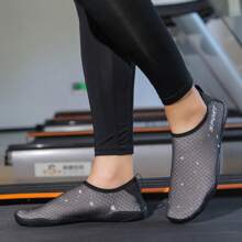 Stylish Women Striped Fabric Beach Shoes - Ultra Lightweight, Comfortable, And Breathable Creek Shoes With EVA Insole And Rubber Sole For Spring And Summer - Black - View 3