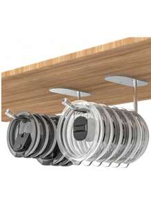 1 pièce Organisateur à couvercle rabattable en acier inoxydable - Porte-couvercles sous l'évier économisant l'espace, design minimaliste moderne, couvercle rabattable amovible