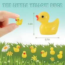 10/50/100 Pcs Mini Resin Ducks Bulk Tiny Ducks Set For Potted Miniature Decoration Garden Dollhouse Cake Decoration DIY Slime Kit Craft Charms Party Toys