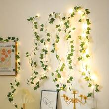 1 Peça 2m/5m/10m Artificial Ivy Garland String Lights, Pendurado Flores Guirlanda Luzes de Fadas para Festa, Quarto, Casamento, Escadas, Corrimão, Varanda, Corredor, Parede, Decoração Interna