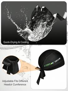 X-TIGER 骑行运动无檐帽 - 夏季跑步帽 酷炫头巾帽 男女通用配件 灵活透气吸汗速干户外运动帽 沙滩必备 - 彩色 - 查看 8