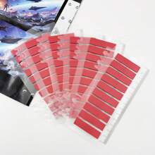 200 Sheets/1200 Sheets Black & Red Index Sticky Notes, Transparent PET Convenient Bookmarks For Students,School Supplies,Back To School - Multicolor - View 1