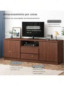 Modern 55 Inch Wooden TV Stand 120cm - 棕色 - 查看 3