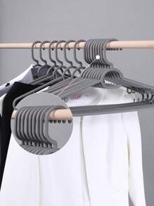 15pcs/10pcs/5pcs Home Ruberized Non-Slip Non-Marking Clothes Hangers With Hooks, Practical For Clothes Drying, Preventing Clothes From Falling