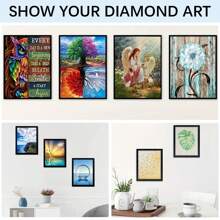 1pc Magnetic Diamond Painting Frame, Diamond Painting Canvas Frame, Self-Adhesive Soft Diamond Art Frame Suitable For Wall And Window