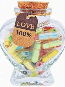 40-100pcs Of Love Letters In Each Glass Bottle. Valens Dav Ove Capsyle Leters Romantic Paper Love Messae Cute Things Gift DlY For Wife Husband Bovfiend Ginfiend Anniversary Birthday Mother's Day Thanksgiving Bay Gift