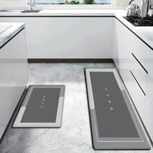 1pc Ultra-Absorbent Diatom Mud Kitchen Mat - 1.18inch Thick, With Natural Rubber Base, Super Non-Slip & Scratch-Resistant Surface, Easy To Clean & Wipe, Comfortable Standing Mat For Kitchens, Bathrooms, Entryways - Black, Multiple Sizes Available, Kitchen Mats For Floor Home Bathroom Decor Bath Rug Floor Carpet Outdoor Rug Door Mat Fall Decor Bathroom Accessories Back To School