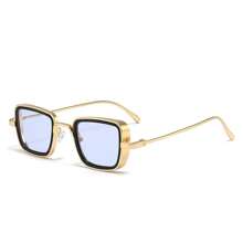 A Pair Of Retro Fashion Glasses, Thick-Edge Fashion Metal Square Frame Fashion Glasses, Outdoor Fashion Glasses, Ideal For Street Photography