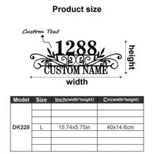 1pc Custom Vintage Metal Doorplate Decorative Art, Rural Street Nameplate Wall Decorations - Personalized Door Numbers And Text - Wall-Mounted Multifunctional Address Signs, House Numbers, Outdoor Address Signs, Farmhouse Door Art,Graphic Print