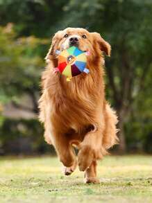 1 Pc Dog Toy - Cartoon Pattern, Interactive No-Battery Sound Toy For All Breeds, Durable Puppy Play And Training Game Accessory