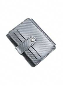 1pc Carbon Fiber Pattern Card Holder, Multi-Slot Super Thin Wallet, Fashionable ID Card Case, Suitable For Teen Casual Outdoor Athletic Or Vacation Travel, Graduation Gifts Or Birthday Dress Accessories