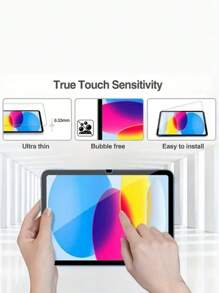 1 Pack 9H Hardness Tempered Glass Screen Protector, Smooth Surface, Compatible With Face ID And Apple Pencil For IPad 9th/8th/7th 10.2 Inch