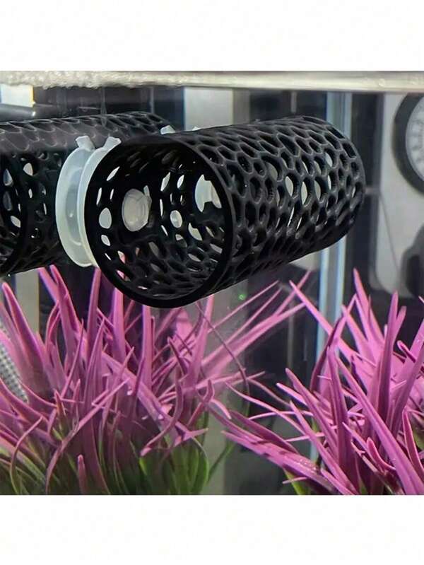 Tubo escondite con ventosa para pez Betta, accesorios para acuario, decoración de tanque de peces, barril hueco con agujero pequeño, talla grande  para cría de peces pequeños y camarones, túnel de musgo para que los peces duerman, accesorios de decoración oculta para el tanque de agua