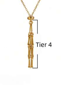 1件/4件装时尚多层网状笼吊坠项链，可调节金银笼项链托架，适用于DIY珠宝，男女皆宜作为礼物，可自由搭配各种宝石 - 網兜項鍊 - 查看 15