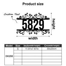 1pc Custom Vintage Metal Doorplate Decorative Art, Rural Street Nameplate Wall Decorations - Personalized Door Numbers And Text - Wall-Mounted Multifunctional Address Signs, House Numbers, Outdoor Address Signs, Farmhouse Door Art,Graphic Print