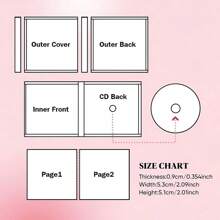 NFC Mini CD Label, Custom Made For DIY Highly Attractive CD Cover, Musician Album, Key Chain Pendant As A Gift, Colorful, Vintage, Cute, Adorable, Contracted, Funny, Y2K, Kawaii, Stylish, Casual For Weddings, For Graduation, For Housewarming, School Supplies, For Teenagers, Junior High School Students, Middle School Students, High School Senior High School Students, College Students, University Students, Freshman, Sophomore, Underclassmen,Delicate Romance, Utilitarian Chic - Multicolor - View 15