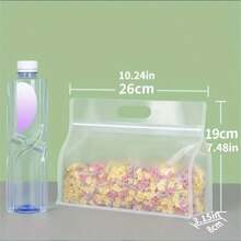 5 pièces Sacs de conservation alimentaire réutilisables en silicone anti-fuite pour les noix, les céréales, les légumes, les fruits et les collations. Sacs de rangement pour la cuisine, boîtes de rangement de voyage