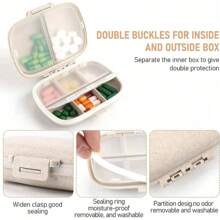 Filcowe wiszące torby do przechowywania na sofę i stolik nocny, projekt z otwartą pokrywą, organizer oszczędzający miejsce na niezbędne rzeczy, telefon, pilot, chusteczki - idealny do wystroju domu i łatwego dostępu, otwarte pojemniki do przechowywania do organizacji domu, torba na leki, przenośny zestaw pierwszej pomocy, urocze etui na tabletki, wakacje, podróże, kemping, organizer na tabletki - Różowy - Zobacz 7