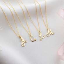 A-Z Initial Letter Necklace For Women,18K Gold Heart-Shaped Letter Pendant Necklace,Women's Cute Love Letter Heart Shaped Jewelry,Stainless Steel Cute Jewelry Gift For Her