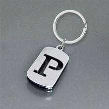 1 件镂空 26 个英文字母不锈钢钥匙扣，简约个性化钥匙扣，适用于包包、汽车装饰礼品纪念品汽车配件包魅力学院风可爱哥特 Y2k