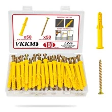 60/100Pcs Self-Tapping Screws Kit Stainless Steel Expansion Screws Cross Tips Wall Anchors And Screws For Drywall - Yellow - View 15
