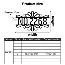 1pc Custom Vintage Metal Doorplate Decorative Art, Rural Street Nameplate Wall Decorations - Personalized Door Numbers And Text - Wall-Mounted Multifunctional Address Signs, House Numbers, Outdoor Address Signs, Farmhouse Door Art,Graphic Print