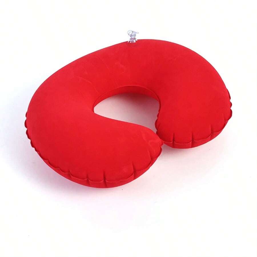1 Piece Inflatable C-Shaped Pillow Travel Neck Pillow Portable Round Pillow