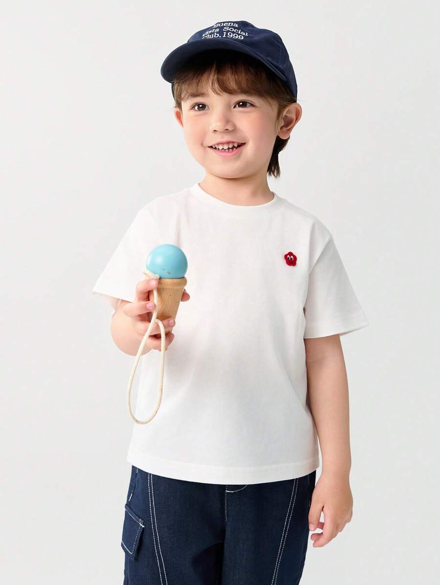 Balabala Kaos Lengan Pendek Anak-Anak, Atasan Cepat Kering Musim Panas 2025 - biru dan putih - View 1