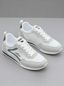 BHZPE Men's Shoes New Summer Breathable Korean Style Sports Shoes Mesh Casual Shoes Student Lightweight Running Shoes Korean Versatile Flat Bottom Mesh Shoes Men's - Grey - View 6