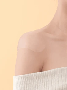 Elegant Invisible Shoulder Pads - Straight Shoulder Design, Anti-Slip, Self-Adhesive, Transparent Silicone