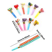 20-100 piezas Silbato de estilo de hocico largo con envío aleatorio, juguetes de creación de atmósfera para fiestas, sopladores de fiesta de plástico divertidos, silbatos para celebraciones - Multicolor - Ver 2
