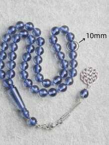 1 件 45 件树脂材质圆珠穆斯林祈祷珠手链，适合男士日常佩戴 - 淺藍色 - 查看 5