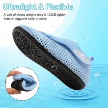 Kids Adjustable Strap Aquatic Shoes - Lightweight, Comfortable And Breathable Material, Perfect For Spring And Summer Adventures, Suitable For Casual Wear, Beach, Swimming And Outdoor Activities - Baby Blue - View 6