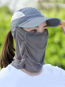 1 Stück Sonnenschutz Hut, Nackenschutz, faltbarer tragbarer Gesichtsschutz für Damen im Sommer, UV-Schutzmaske, Hut in einem, Lässig Sonnenschutzkappe, Outdoor Sonnenschutz faltbarer Sommer Sportkappe, Mesh schnelltrocknende Kappe, Picknick Hut Skimaske - Verschiedenfarbig - Übersicht 5