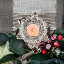 1Pc Crystal Lotus Flower Tealight Candle Holders/Glass Tea Light Candlestick Decor Decoration For Christmas Home Wedding Party - Multicolor - View 4