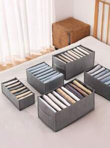 Nonwoven Storage Boxes Clothes Pants Storage Boxes Underwear Compartment Storage Boxes Moisture Resistant Clothes Storage Boxes Closet Storage Boxes Portable Storage Boxes Home Storage & Organization Bedroom Clothes Storage Boxes Clothes Storage Organizer Closet Organization And Storage - Grey - View 2