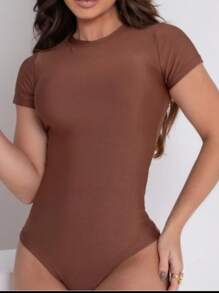 Body Kits Sleeve Versatile Elegant Day Modern Casual Women's Suplex Premium - 白色 棕色 卡其色 - 查看 9