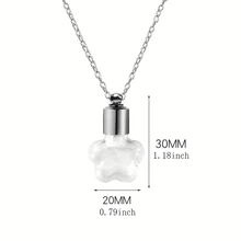 1 Peça Colar Gargantilha de Jóia Unissex com Pingente de Frasco de Perfume de Cristal Abrível em Gota D'água e Frasco de Sangue, DIY