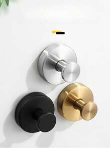 1pc Stainless Steel Bathroom Organizer Hook, Robe Hook & Other Storage Hook