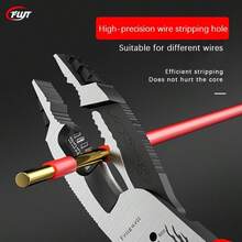 多功能电工钳 - 一体式剥线、切割、压接和断开工具，铬钒钢，特殊，WINDWITH - 紅色 - 查看 2