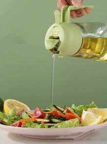 1PC Glass Spray Dual-Use Oil Kettle Large Capacity Leak Proof Household Oil Spray Kettle Kitchen With Cover And Handle Spray Oil Bottle, Spray Two In One Oil Kettle Oil Spray Pour One Dual-Use Oil Spray Kettle Kitchen Barbecue Oil Spray Foggy Oil Kettle