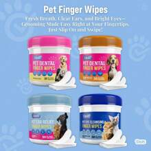 Dr. Paws Choice: Pet Care Finger Wipes For Dental, Ear, And Eye Hygiene.