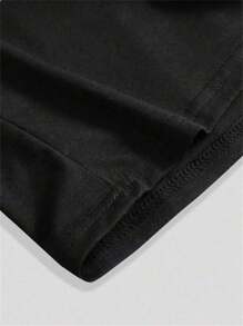 Men's Fashion Pattern Printed Plus Size Top Suitable For Husbands To Go Out, Paired With Casual Pants, Suitable For Travel/Vacation/Outdoors - Black - View 4