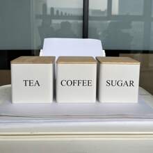3pcs Airtight Iron Food Storage Container Set - Uncharged Tea, Sugar, Coffee Canisters For Kitchen And Dining Room Back To School - Multicolor - View 17