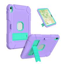 Heavy Duty Protection Case With Adjustable KIckstand And Anti-Slip Design Compatible With Ipad 56789 10th And Air 2 Pro Air 456th M2 9.7inch 10.2 Inch 10.9inch And Samsung A9 Plus 11 Inch, Purple And Teal