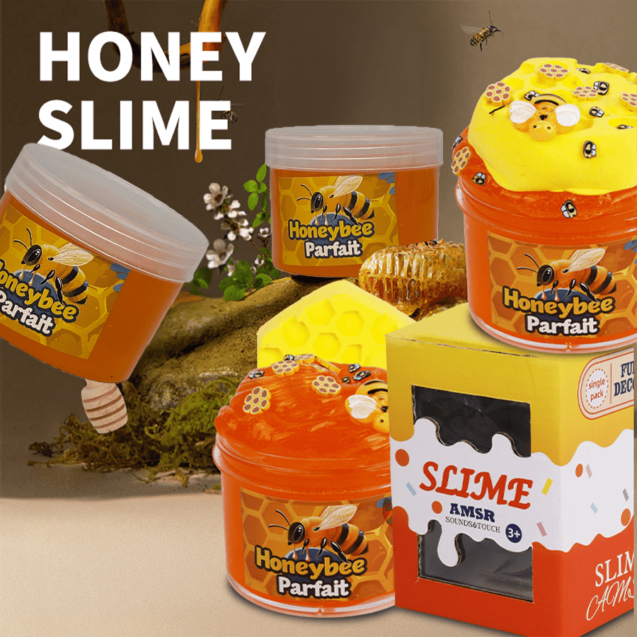 1 Caja, Kit de Slime de Miel, con Accesorios, Juguete de Arcilla DIY, Sellado para uso repetido, Gran regalo, Kit de Slime, Puré de Mantequilla Slime, Juego de Arcilla, Juguete anti-estrés, Adorno Decorativo DIY, Pasta de Miel, Juego Creativo