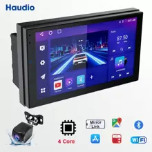 Haudio 7 Inch Double Din Car Stereo For Wireless Carplay&Android Auto With Voice Control,Car Radio With HD Touch Screen Bluetooth 4.0, FM/EQ Adjustment/Mirror Link/Backup Camera - 7inch - View 1