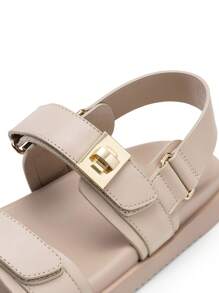 Flat Sandals For Women Comfortable Open Toe Summer Sandals Adjustable Fashion Dress Sandals Dresses For Woman - 米色 - 查看 9