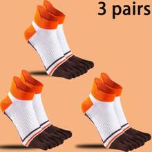 3 pares de calcetines con dedos para hombre de colores variados, cómodos, suaves y transpirables, adecuados para actividades deportivas y uso casual diario